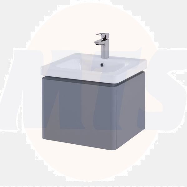 RAK Resort 550 Single Draw Bsn Unit In Matt Grey RAKRSTWBU55603 Bathroomsuites