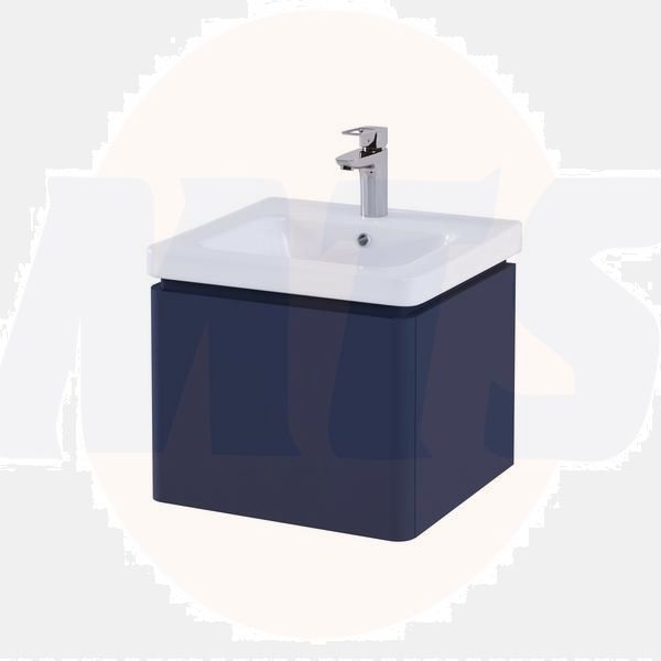 RAK Resort 550 Single Draw Bsn Unit Mat Denim Blue RAKRSTWBU55604 Bathroomsuites