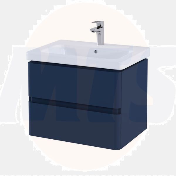 RAK Resort 650 Double Draw Bsn Unit Mat Denim Blue RAKRSTWBU65604 Bathroomsuites