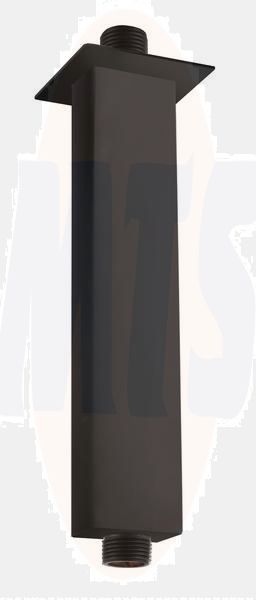 Sq Ceiling Arm 120Mm In Black RAKSHW0005B Bathroomsuites