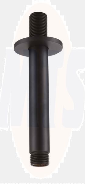 Round Ceiling Arm 120Mm In Black RAKSHW0006B Bathroomsuites