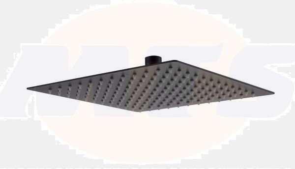 RAK 250Mm Ultra Slim Shwr Head Sq In Black RAKSHW1004B Bathroomsuites