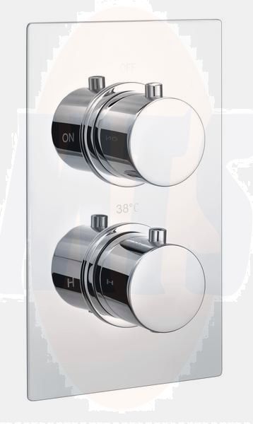 Round Single Outlet 2 Handle Therm Conc Shwr Valve RAKSHW3201R Bathroomsuites