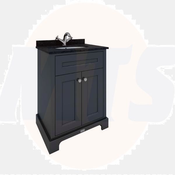 RAK Washington 600Mm Bsn Unit In Black RAKWBU60504 Bathroomsuites