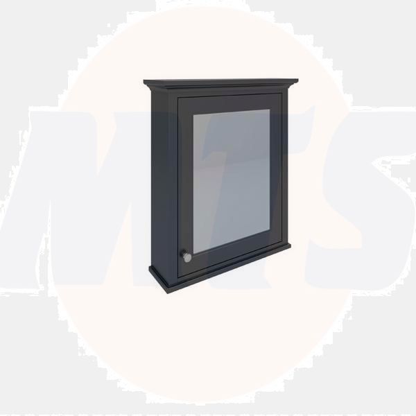 RAK Washington 600Mm Mirror Cabinet In Black RAKWMC60504 Bathroomsuites