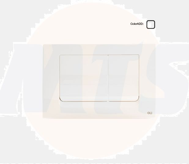 OLI RIA DUAL BRANCA/ WHITE FLUSH PLATE 640581