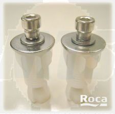 ROCA PAIR SOFT CLOSE TOP FIX PEG WC TOILET SEAT HINGE FIXING KIT SET AI0000400R ROCA TOILET SEAT SPARES 
