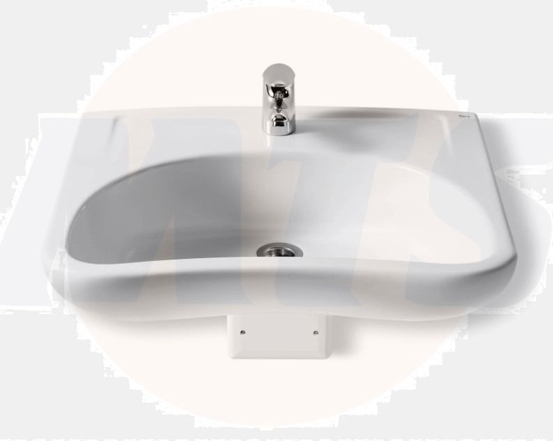 ROCA A327230000 ACCESS Wall-Mounted Washbasin Glossy White Porcelain