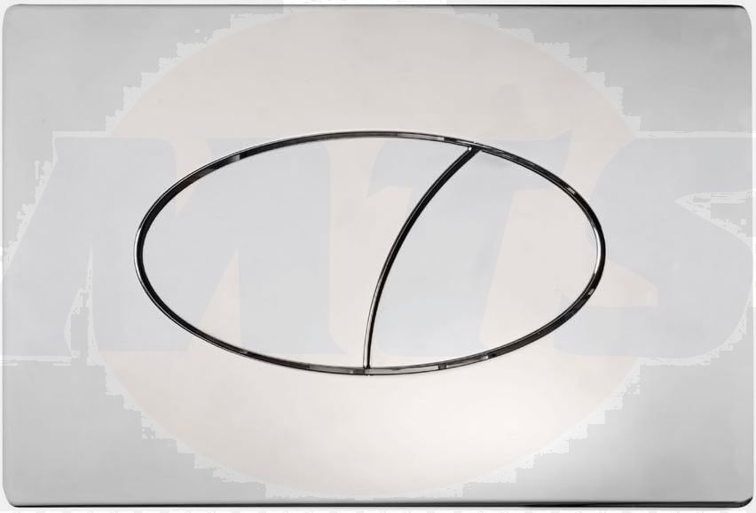 Roper Rhodes Ellipse Dual Flush Plate Button Chrome for TR9001 TR9002 TR9009