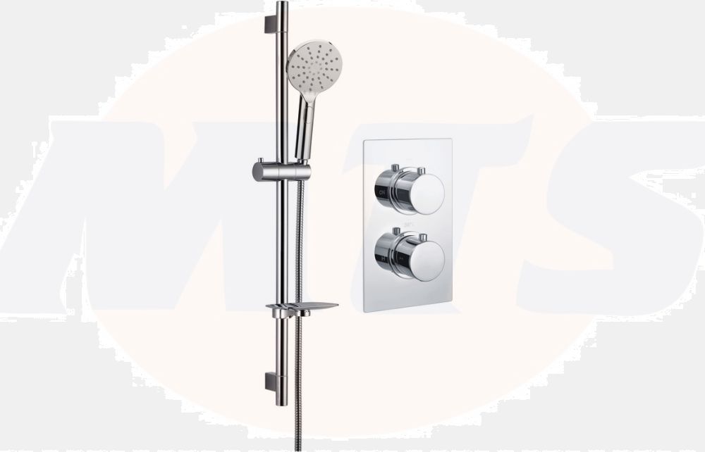 Round Shower Pack 1 - Circa Twin Single Outlet & Riser Kit