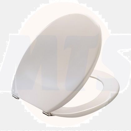 Rounded Standard toilet seat with Polygiene and Stainless Steel hinge 