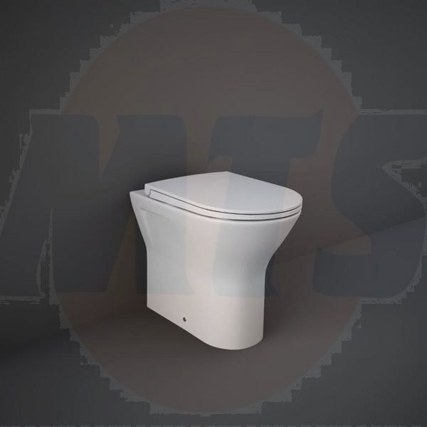 RAK Feeling Rimless Btw Pan In Matt White RST19500A Bathroomsuites