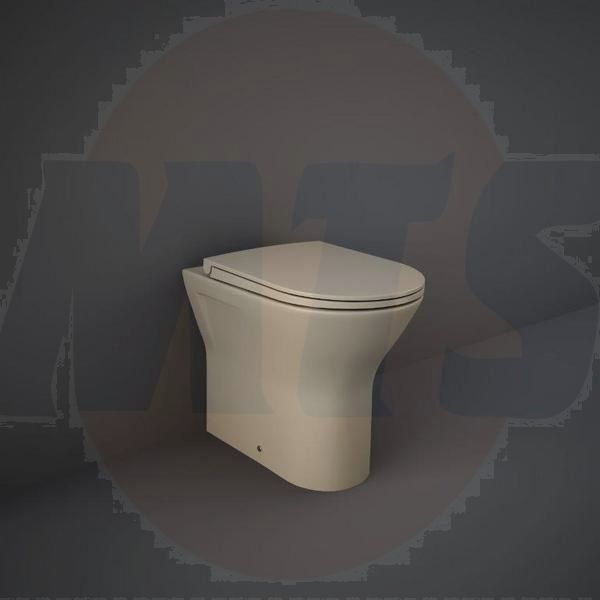 RAK Feeling Rimless Btw Pan In Matt Cappuccino RST19514A Bathroomsuites