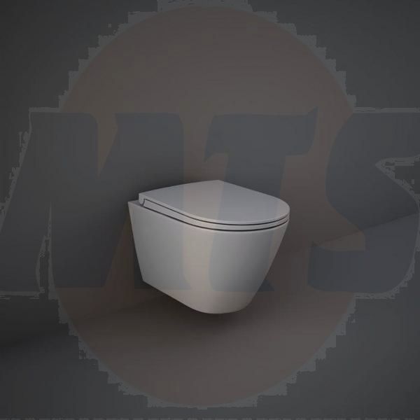 RAK Feeling Rimless Wh Pan In Matt Grey RST23503A Bathroomsuites