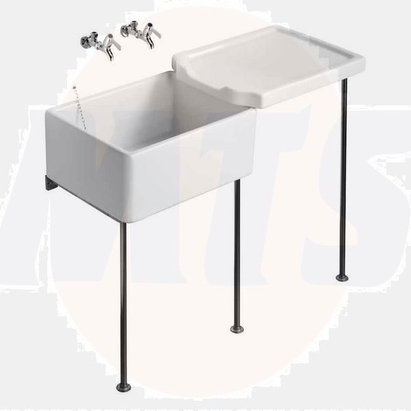 A/Shks S583501 Drainer Trad Fireclay Wht