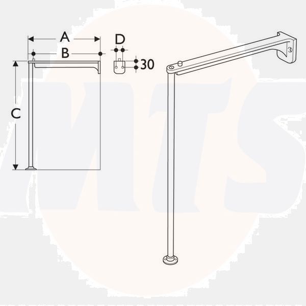 LEGS POL S/S 650MM & 405MM S-W A/BRR PR