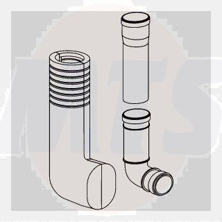 SANIT Adjustable flush pipe with cladding conc. cistern 8cm 03.377.00..0000