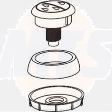 SANIT Actuator dual flush valve chrome SAN0365581  0365581