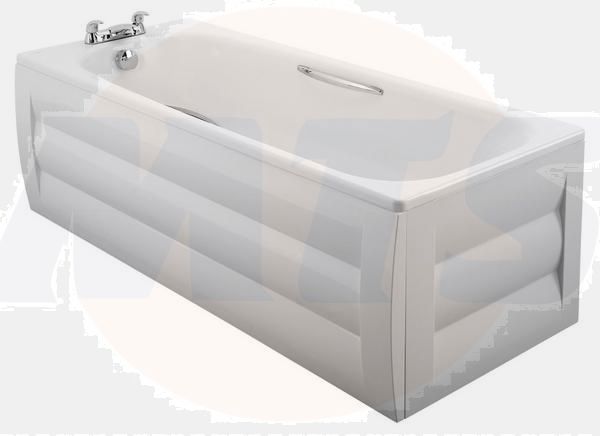 Twyford.1.700.x.700mm,.chrome.plated.grips,.2.centre.tap