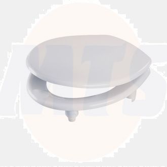 Celeste Pro anti viral seat only with C/P brass hinge - White Wirquin Celeste Pro anti viral seat only with C/P brass hinge - White -SCI51WY