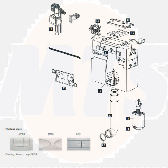 Schwab Concealed flushing cistern 187 - Filling valve 747