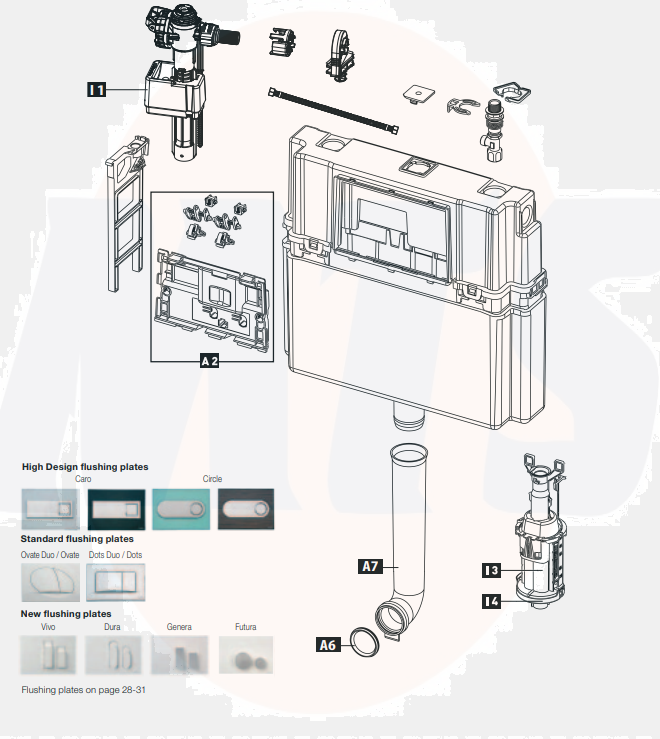 Schwab Concealed flushing cistern 189 - Filling valve 747