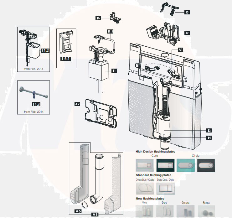 Schwab Concealed flushing cistern 198.0400