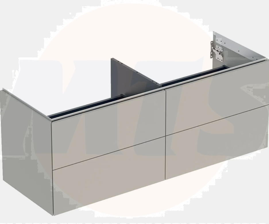 Geberit ONE cabinet for washbasin, with four drawers: Washbasin width=135cm, H=50.4cm, T=47cm, greige / matt coated  505.266.00.7