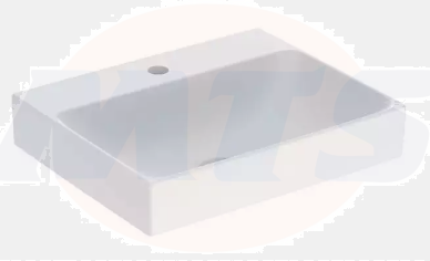 Geberit ONE lay-on washbasin, vertical outlet: B=50cm, T=40cm, Tap hole=central, Overflow=without, white / KeraTect  505.030.01.6