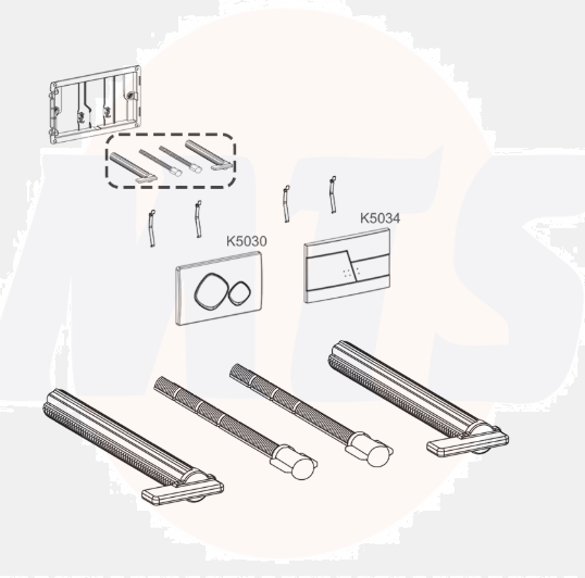 Fixation Set for pre-2016 820/980mm Cistern with Trend/Iso Push Plate (ABSP-20-0202)