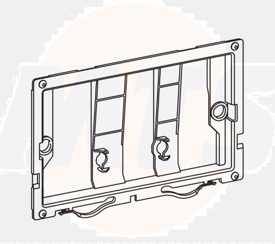 Fixation set for ZONE MODE TREND ISO push plate brackets used with Slimline/1180mm or newer 820/980 (ABSP-20-0116)