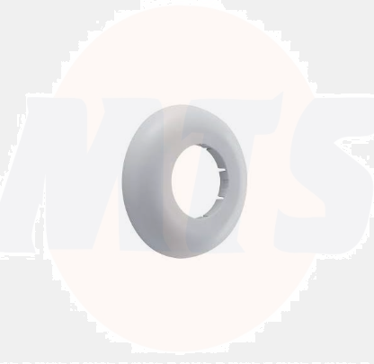 Geberit wall collar, flat: d=32mm, D=8.5cm, H=1.5cm, gloss chrome-plated 