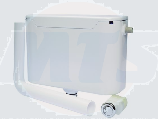 Thomas Dudley 322876 Miniflo Furniture Cistern for Comfort Height Pans Plus Button White PMFWHB322876