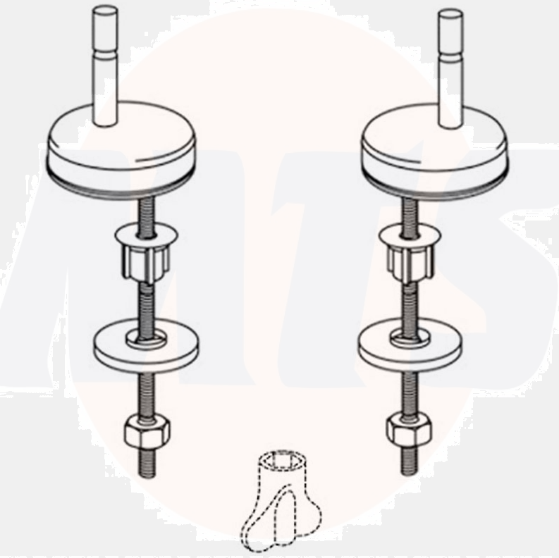 Pressalit Scandinavia Plus 758 Bottom Fix Toilet Seat Hinge Set D05999