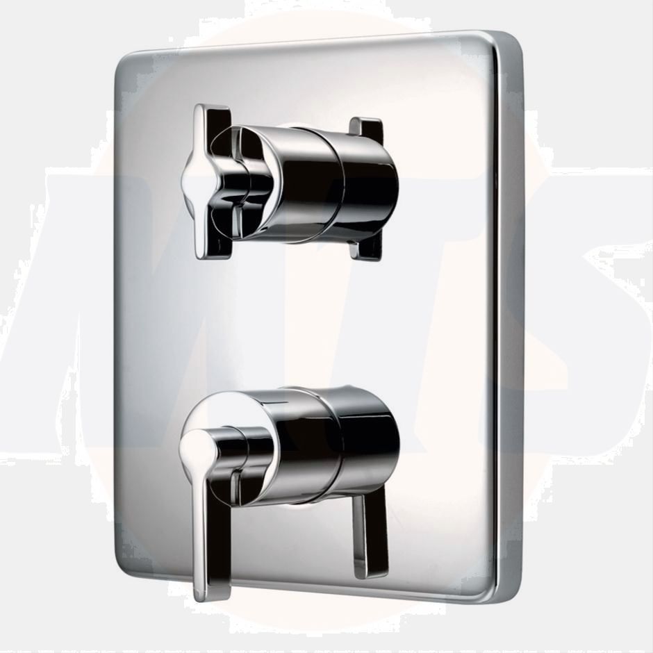 Shower valve faceplate and handles pack for use with the TT built in thermostatic shower mixer A3969NU. 212mm high. 170mm wide. 5 year manufacturer's guarantee.
