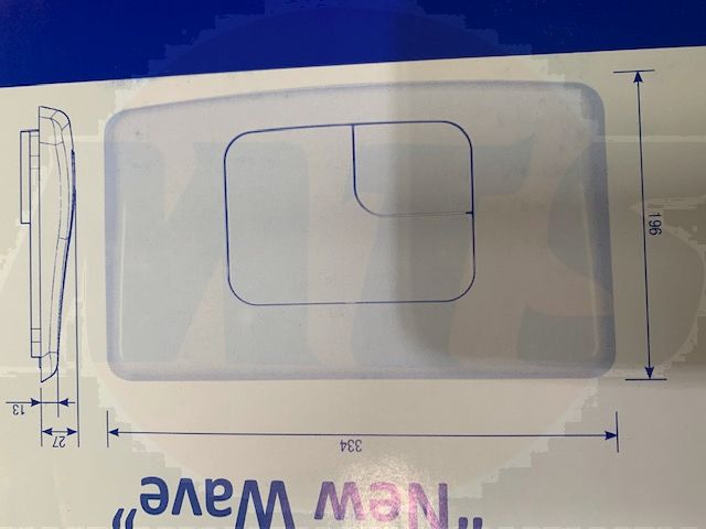 Siamp New Wave Flush Plate'Plastic White 34016210 / 3247230020348           