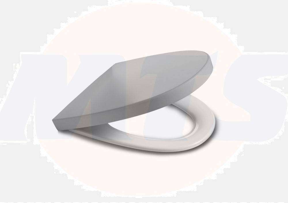 Roca Khroma cushioned soft close seat silver grey A801652F1T