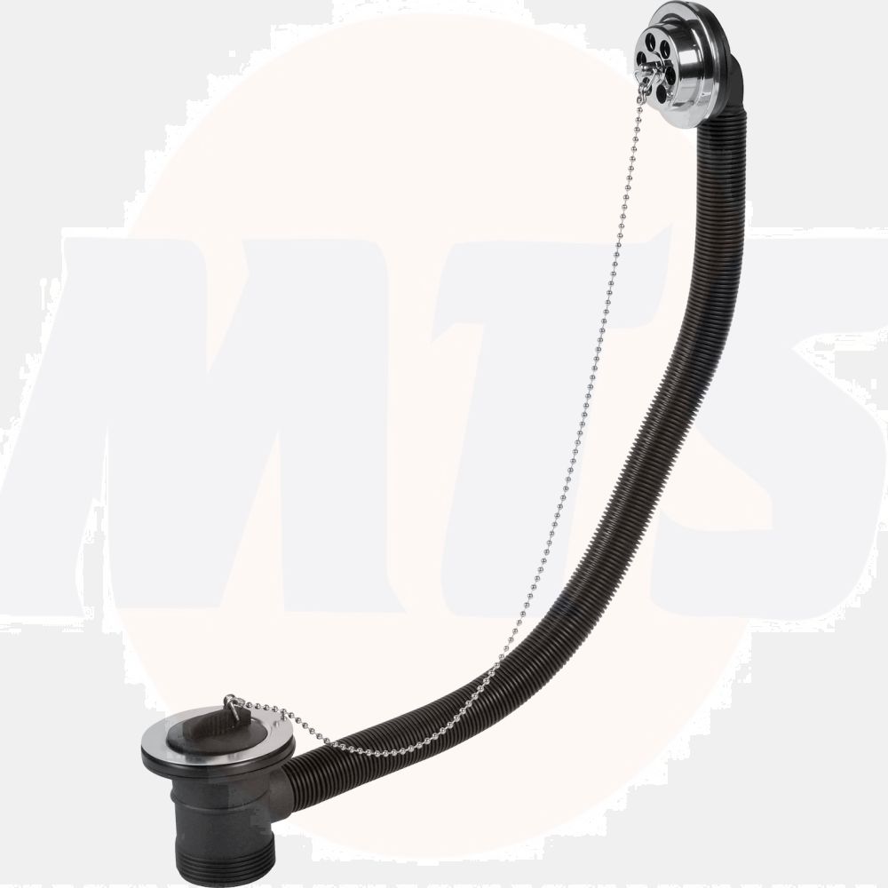Wirquin.Chrome.plated.bath.waste.tidi.poly.plug,.and.metal.overflow
