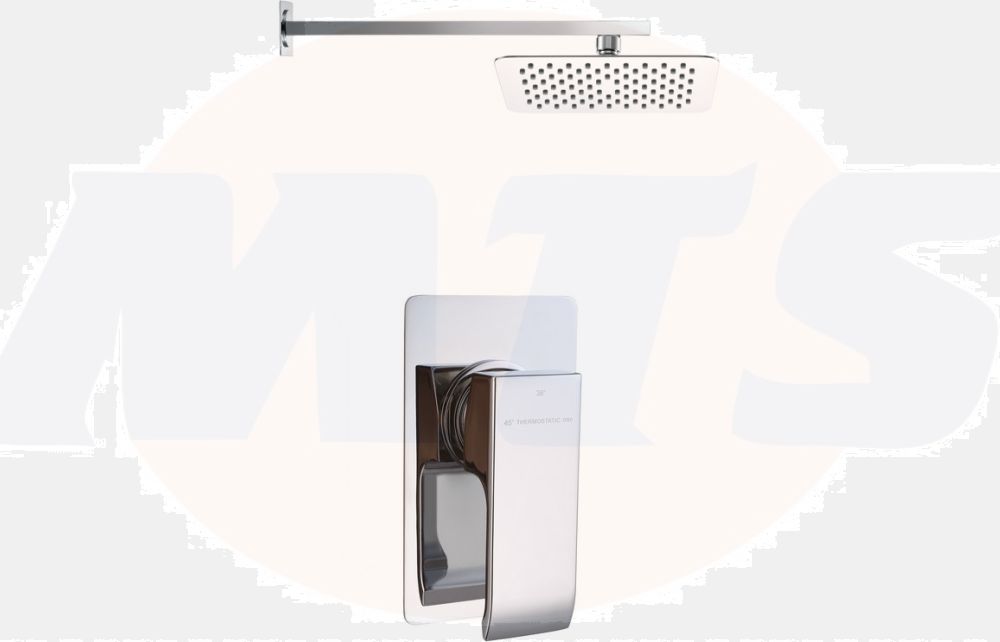 Square Shower Pack 2 - Cubic Single Lever & Slim Overhead Shower DICMP0044