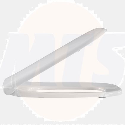 Square Standard Close toilet seat with hinges in stainless steel