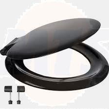 Celmac SSO21BL Sonata Seat Poly Wirquin Celmac Sonata Heavey Duty Toilet Seat with Cover White SSO21BL