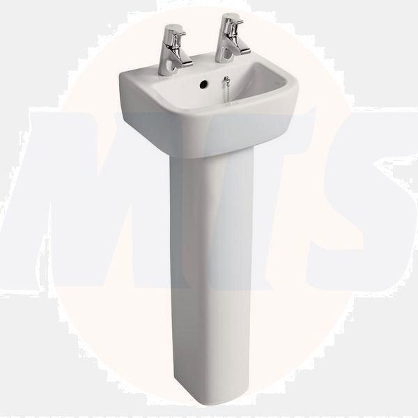 Ideal Standard  Tempo 35cm handrinse basin, two tapholes  T059601
