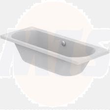 Tesi Double Ended Bath 170 x 70 White No Tap Holes Idealform Plus+