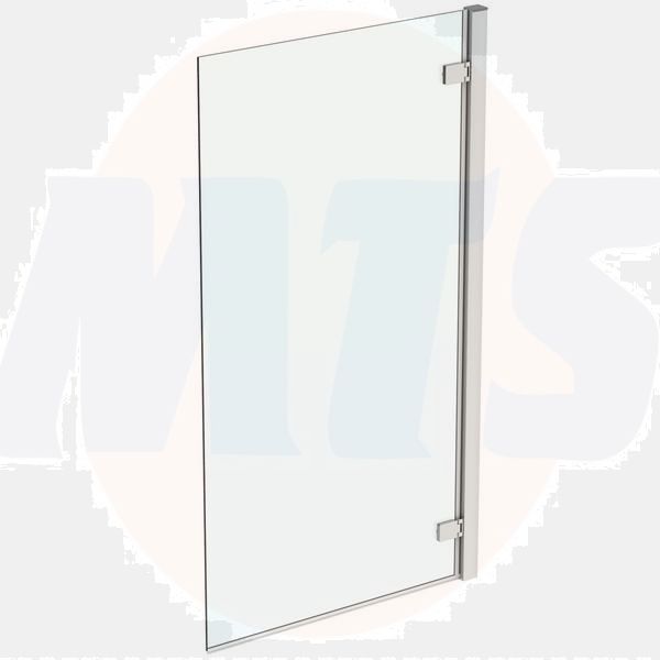 Ideal Standard  IS i.life 815 Hinged Angle Bathscreen Right Hand with Idealclean clear glass - bright silver finish  T4884EO