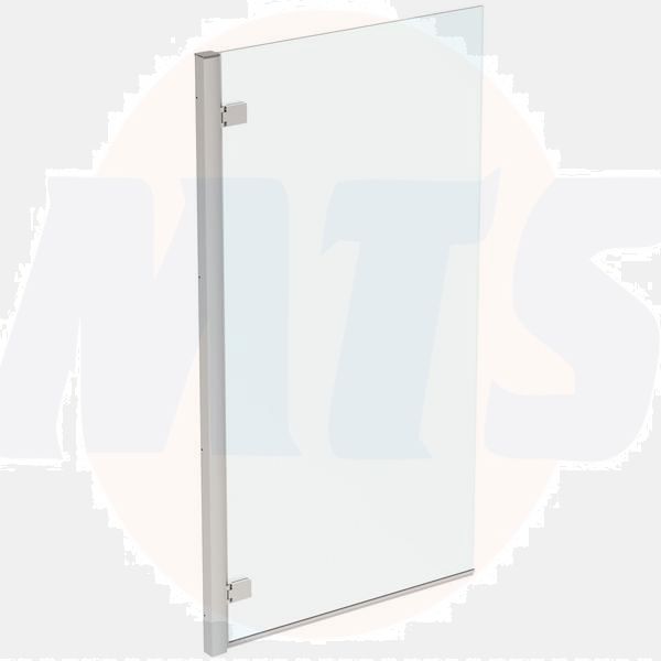 Ideal Standard  IS i.life 815 Hinged Angle Bathscreen Left Hand with Idealclean clear glass - bright silver finish  T4885EO