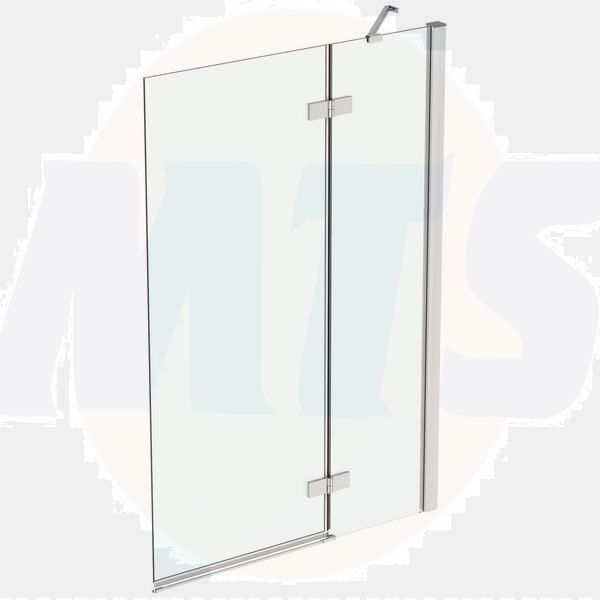 Ideal Standard  IS i.life 1000 2 Panel Bathscreen 400 + 600 Right Hand with Idealclean clear glass - bright silver finish  T4886EO