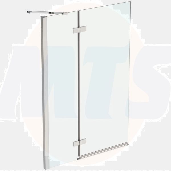 Ideal Standard  IS i.life 1000 2 Panel Bathscreen 400 + 600 Left Hand with Idealclean clear glass - bright silver finish  T4887EO