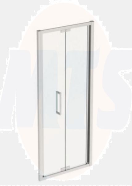 Ideal Standard  IS i.life 900 Infold Door  with Idealclean clear glass - bright silver finish  T4928EO