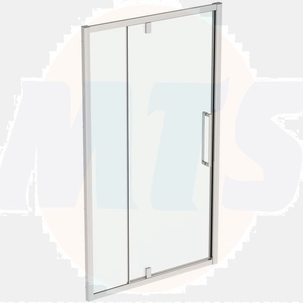 Ideal Standard  IS i.life 1200 Pivot Door and panel with Idealclean clear glass - bright silver finish  T4965EO