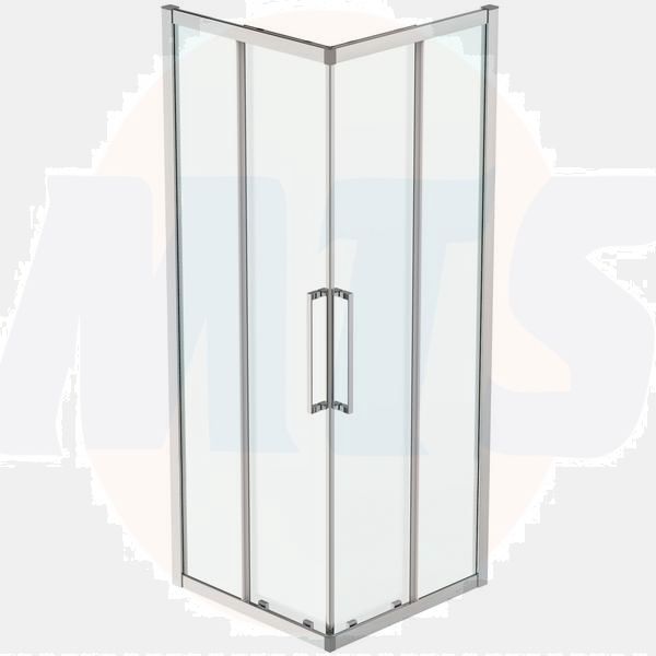 Ideal Standard  IS i.life 800 Corner Entry Enclosure with Idealclean clear glass - bright silver finish  T4977EO